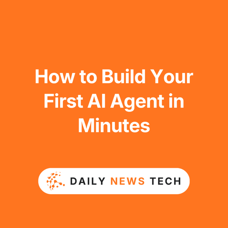 How to Build Your First AI Agent in Minutes